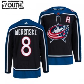 Lasten NHL Columbus Blue Jackets Pelipaita Zach Werenski 8 Reverse Retro 2.0 Adidas 2022-23 Musta Authentic